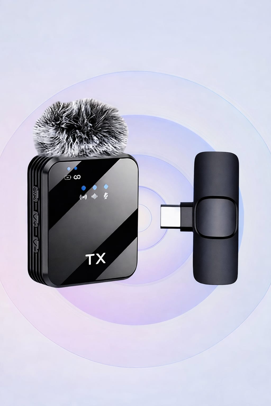 Dual Wireless Lavalier Microphone System – Professional Noise Cancelling Mic for Phone & Content Creation - Image 3