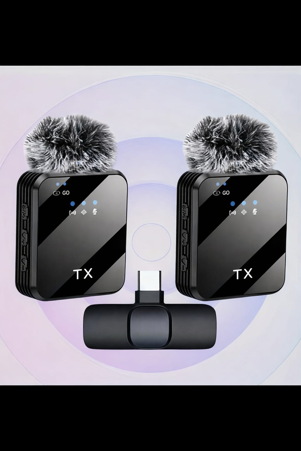 Dual Wireless Lavalier Microphone System – Professional Noise Cancelling Mic for Phone & Content Creation - Image 2