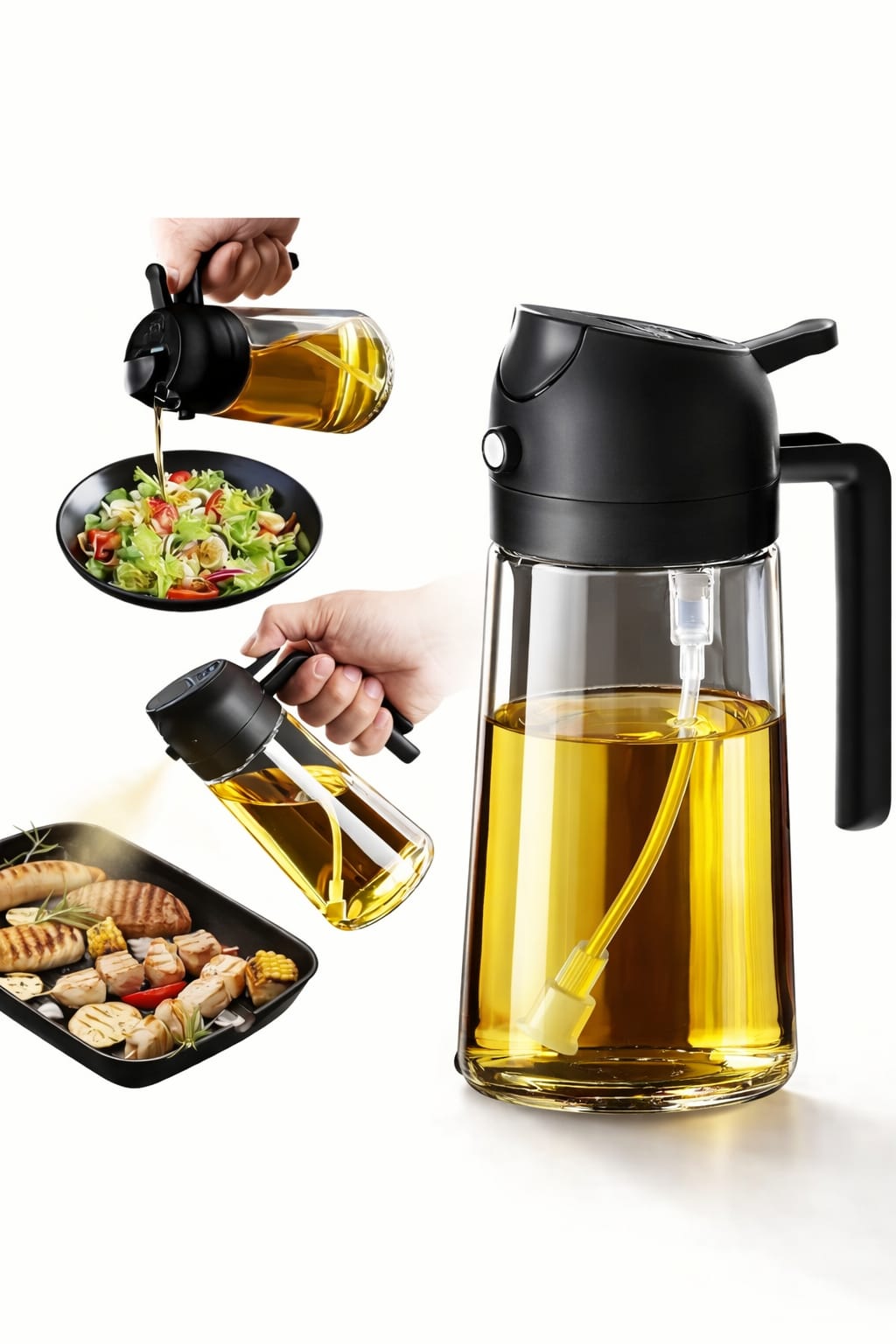 Premium Oil Dispenser Bottle 470ml – Leak-Proof Kitchen Pourer (Durable Plastic) - Image 8