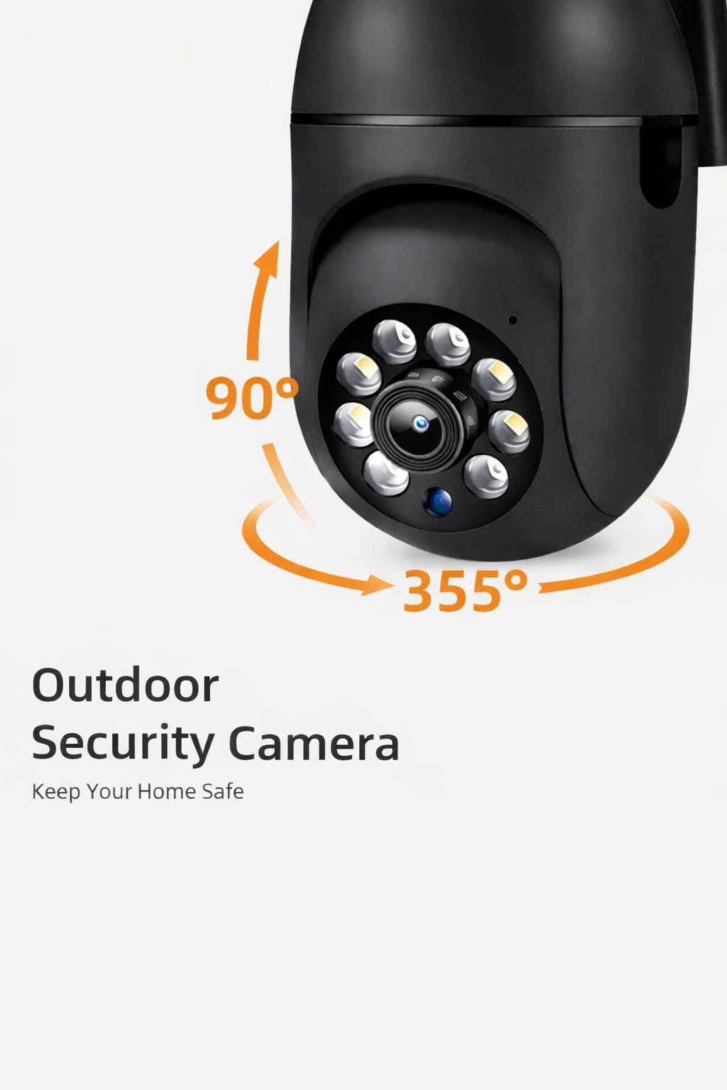 Smart Outdoor PTZ Security Camera – 1080P Full HD, 355° Panoramic View, 4X Zoom, Night Vision, App Control - Image 6