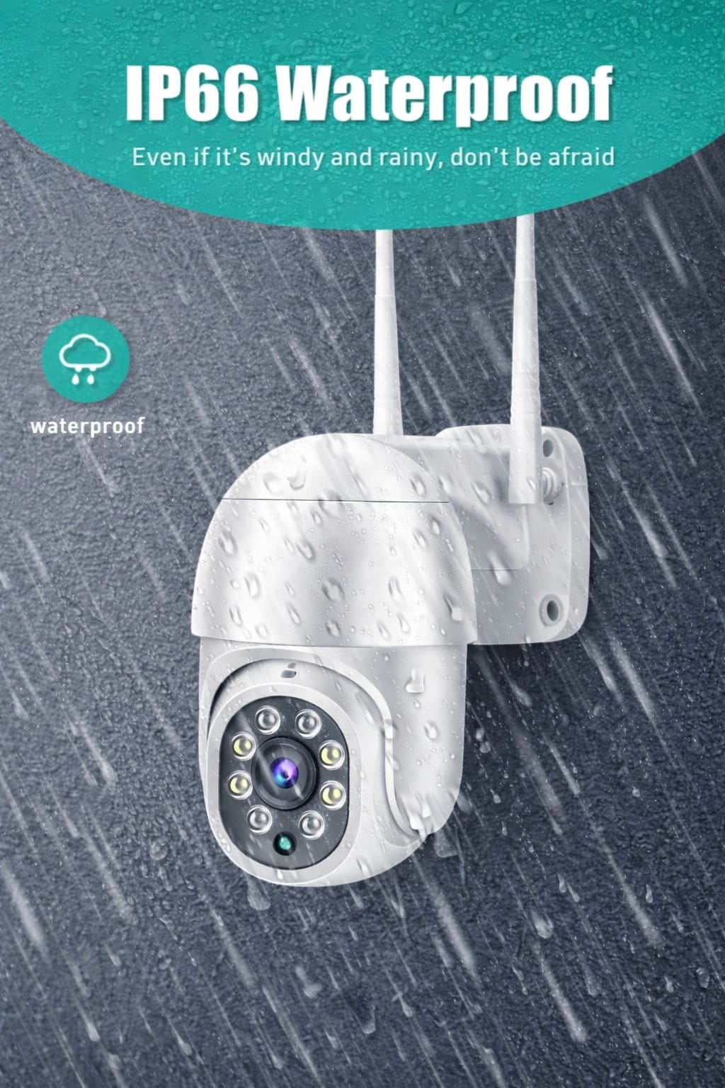 Smart Outdoor PTZ Security Camera – 1080P Full HD, 355° Panoramic View, 4X Zoom, Night Vision, App Control - Image 4