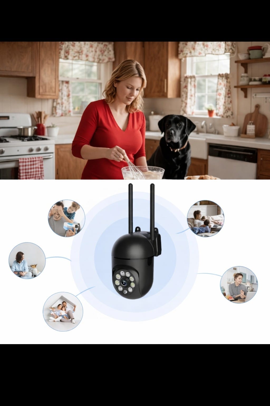 Smart Outdoor PTZ Security Camera – 1080P Full HD, 355° Panoramic View, 4X Zoom, Night Vision, App Control - Image 9