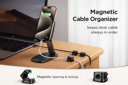 Magnetic Cable Organizer – Premium Desk Cable Holder | Minimal Design | Pack of 10 / 20 - Image 3