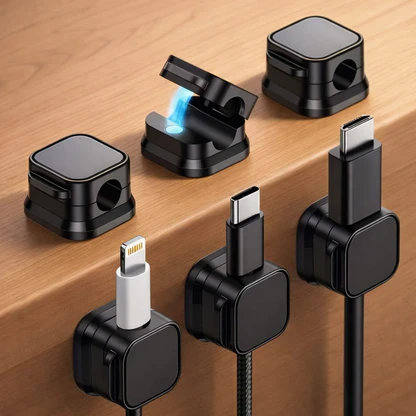 Magnetic Cable Organizer – Premium Desk Cable Holder | Minimal Design | Pack of 10 / 20 - Image 6